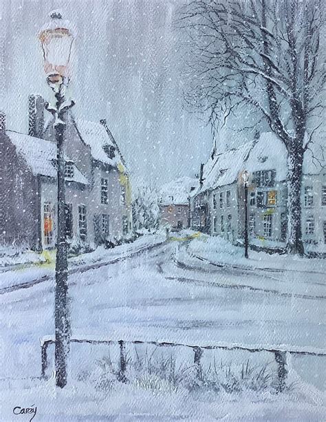 Winter Scene Original Painting - Etsy