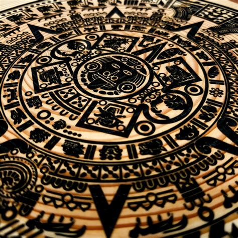 Aztec Calendar Wooden Round / Aztec Wall Art Sun Stone – MakeTechCreate