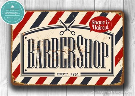 BARBER SHOP SIGN Barber Shop Signs Vintage style Barber shop | Etsy