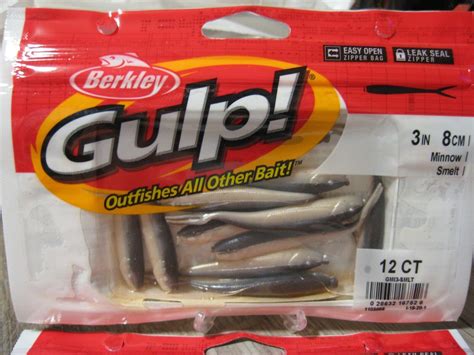 2 Packs Berkley Gulp Fishing Baits 3" Split Tail Minnow Smelt Color | eBay