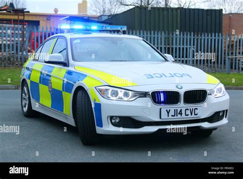 A BMW Police Car from West Yorkshire Police at an incident in Garforth ...