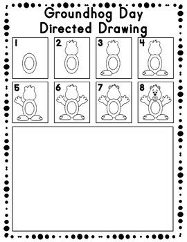 Groundhog Day Directed Drawing Activity for Including Art in any Subject