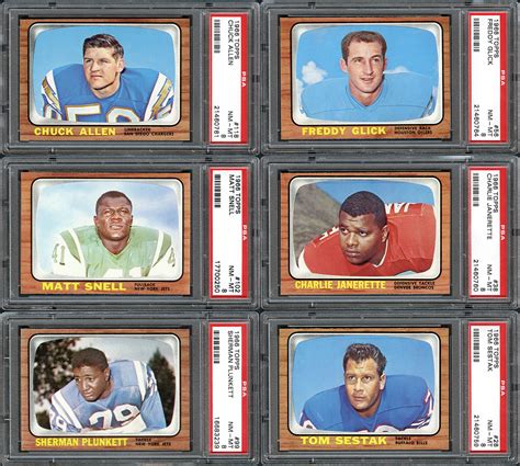 Lot Detail - 1966 Topps Football Group of (6) PSA Graded Cards All PSA 8