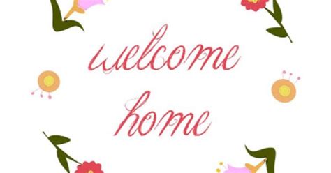 free printable: welcome home | Free printable, Free printables and Craft