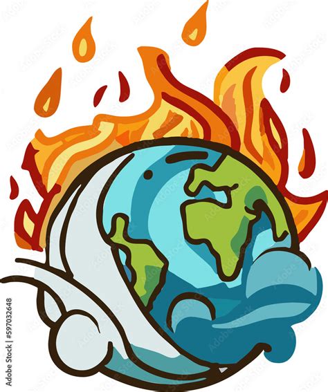 Global warming png graphic clipart design Stock Illustration | Adobe Stock