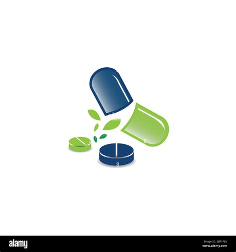 Nature herbal medicine logo design illustration vector. Vector illustration of herbal medicine ...