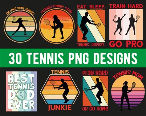 30 PNG Tennis Quotes and Sayings. Tennis Mom and Dad. Tennis Bro, Queen. Sport Bundle. Png ...