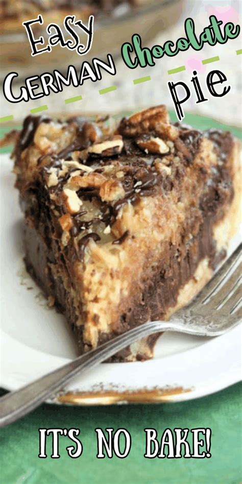 Easy, No Bake German Chocolate Pie Recipe | Recipe | Chocolate pecan pie bars, Chocolate pies ...