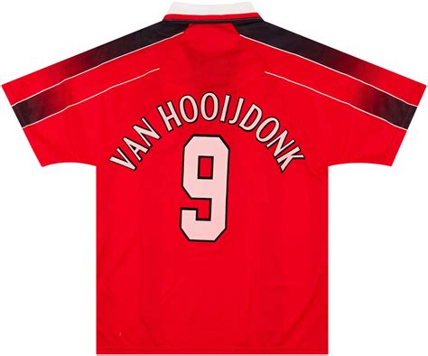 1996-97 Nottingham Forest Home Shirt van Hooijdonk #9 - Very Good 7/10 - (M)