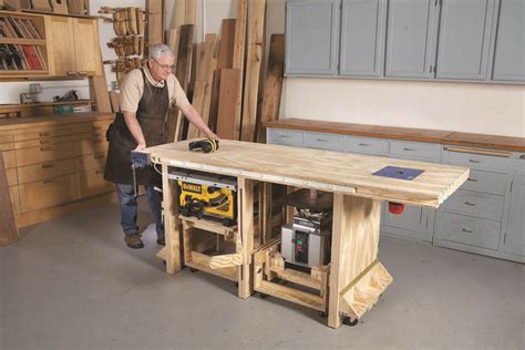 Power Tool-Friendly Bench | Popular Woodworking | Woodworking workbench ...