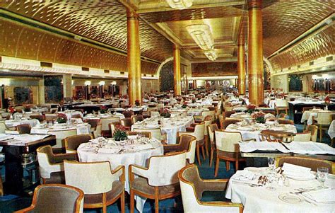 S.S Nieuw Amsterdam Champlain Dining-Room Art Nouveau, Holland America ...