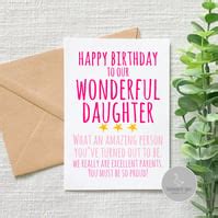 Funny birthday card for daughter, Funny card fo... - Folksy