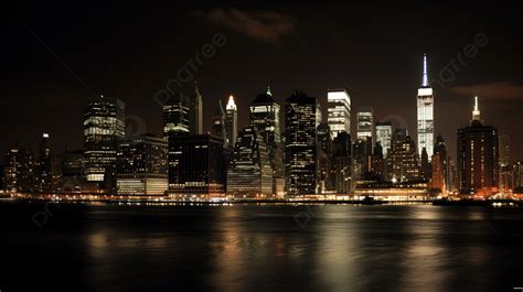 New York City At Night Background, Manhattan Picture Background Image ...