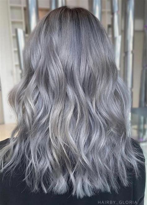 From effortlessly blended ash grey balayage to gorgeous cool grey color melts to root-to-tip ash ...