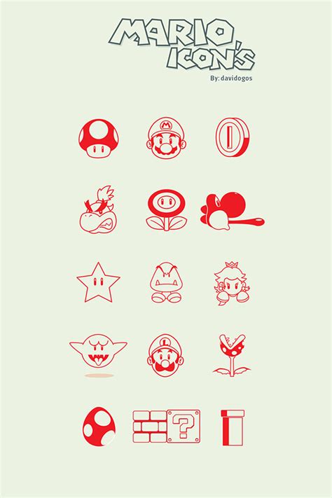 Super Mario Icons on Behance