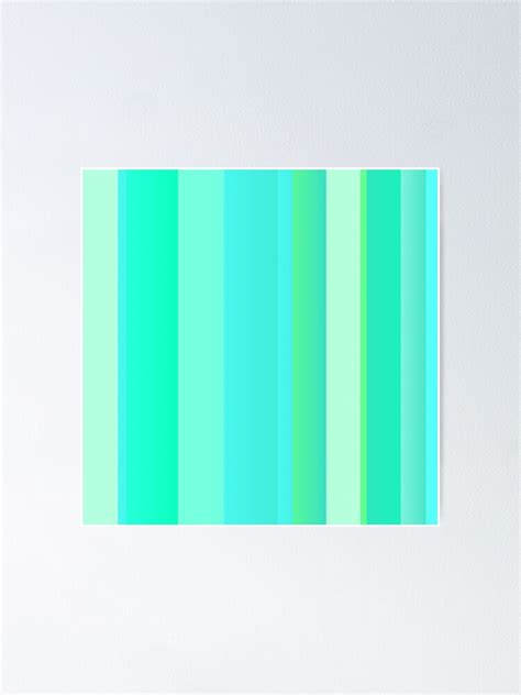 "Mint color palette | Green striped " Poster for Sale by lausn | Redbubble