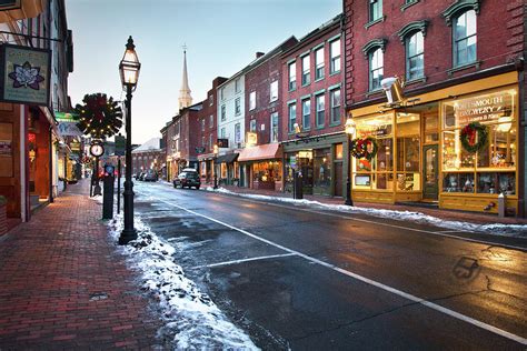 Winter In Downtown Portsmouth Photograph by Eric Gendron