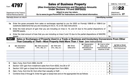 IRS Form 4797 Instructions - Sales of Business Property