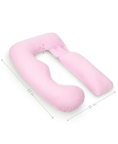 PharMeDoc Pregnancy Pillow with Jersey Cover, U Shaped Full Body Pillow - Macy's