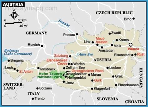 Map Of Czech Republic And Austria - TravelsFinders.Com