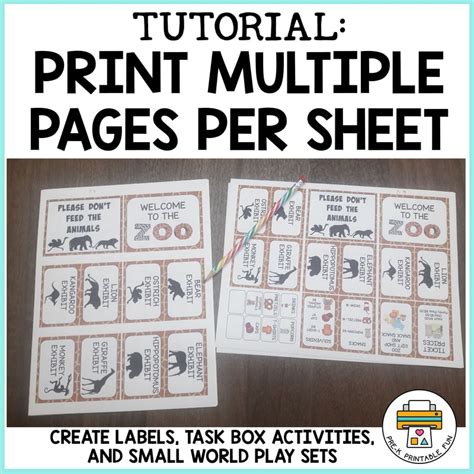 How to Print Multiple Pages Per Sheet - Pre-K Printable Fun