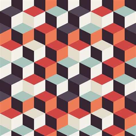 Geometric seamless pattern with retro squares 694052 Vector Art at Vecteezy