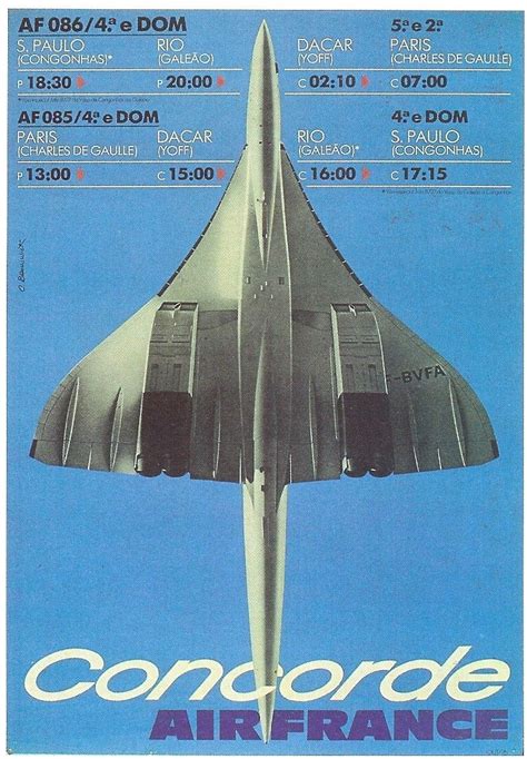 Concorde Brazilian advertising for the Paris- Rio route | Air france ...