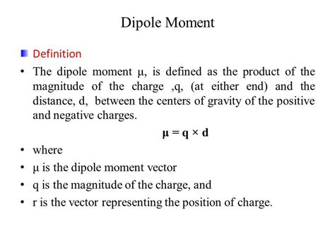 Dipole Chemistry