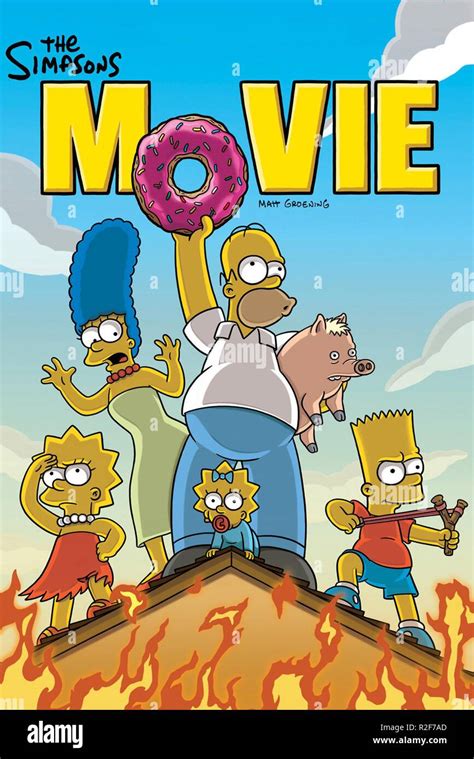 The Simpsons movie Year : 2007 Director : David Silverman Animation Movie poster Stock Photo - Alamy