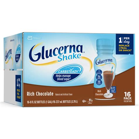 Glucerna Diabetes Nutritional Shake Rich Chocolate Ready-To-Drink 16 pk ...