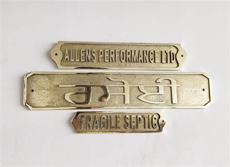 Custom Brass Door Signs & Plaques Custom Language Plaques - Etsy