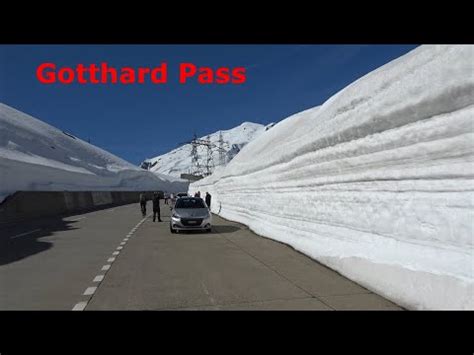 The St Gotthard Pass in Switzerland a few days after reopening, following a long snowy winter ...