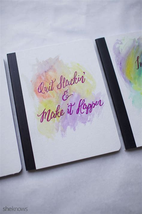 DIY watercolor journals — an easy way to fancy up inexpensive notebooks ...