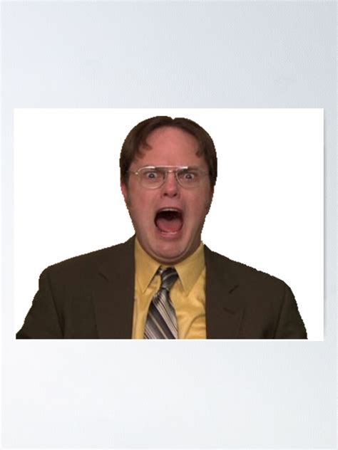 "Dwight Schrute Screaming" Poster for Sale by Freshfroot | Redbubble