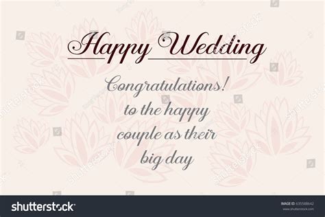 Vektor Stok Happy Wedding Greeting Card Design Style (Tanpa Royalti ...