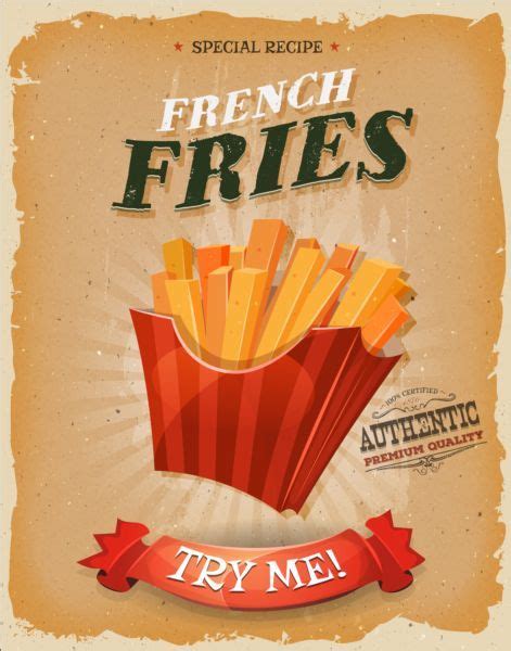 Vintage fast food poster design vector 06 - WeLoveSoLo | Vintage food posters, Food poster ...