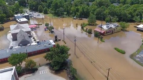 Drone footage shows widespread flooding in North Carolina's capital ...