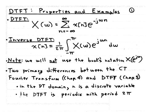 DTFT Properties Examples - Digital Signal Processing - Studocu