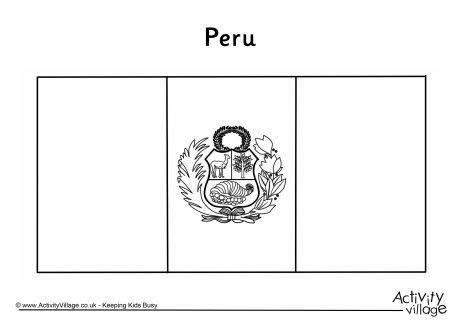 Peru Flag Colouring Page | Peru flag, Flag coloring pages, Peru