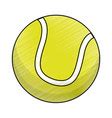 Drawing tennis ball equipment Royalty Free Vector Image