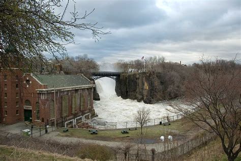 Flooding at Great Falls of the Passaic River after 8 inches of rain April 18, 2007; Paterson ...