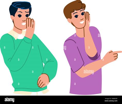 young whispering man vector Stock Vector Image & Art - Alamy