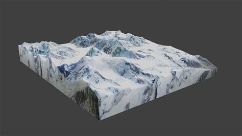 3D model Saser Kangri II Mountain VR / AR / low-poly | CGTrader