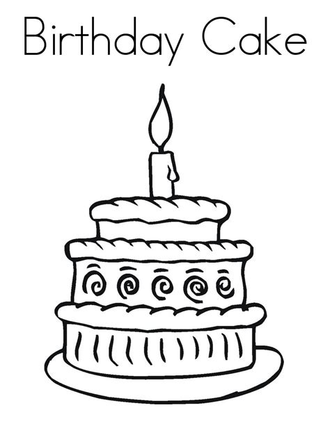 Free Printable Birthday Cake Coloring Pages For Kids