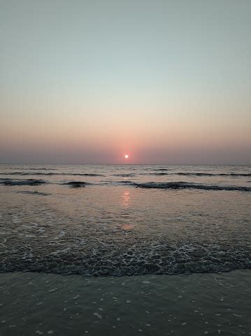 Beautiful Sunset At Kelwa Beach Of Maharashtra Stock Photo - Download ...