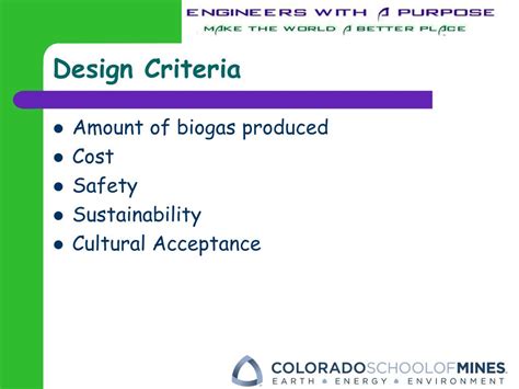 PPT - BIODIGESTER Conceptual Design Review December 7 th , 2009 EGGN 491 PowerPoint Presentation ...