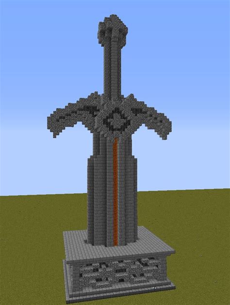 Minecraft Sword Statue | Minecraft sword, Minecraft statues, Minecraft blueprints