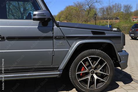 Detail of a Mercedes AMG V8 biturbo Jeep, April 30 2023 Stock Photo ...