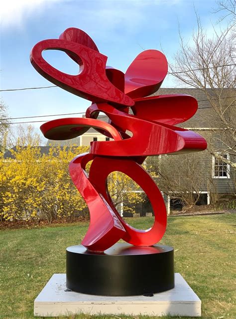 Kevin Barrett - "Scarlet" Large Outdoor Abstract Aluminum Metal ...