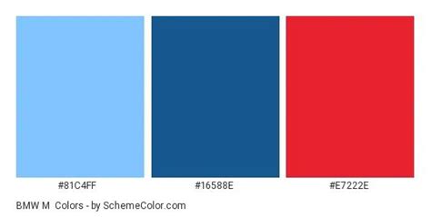 Color scheme palette image | Bmw m colors, Blue color schemes, Bmw